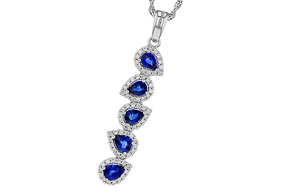 L320-71998: NECKLACE .95 TW SAPPHIRE 1.19 TGW