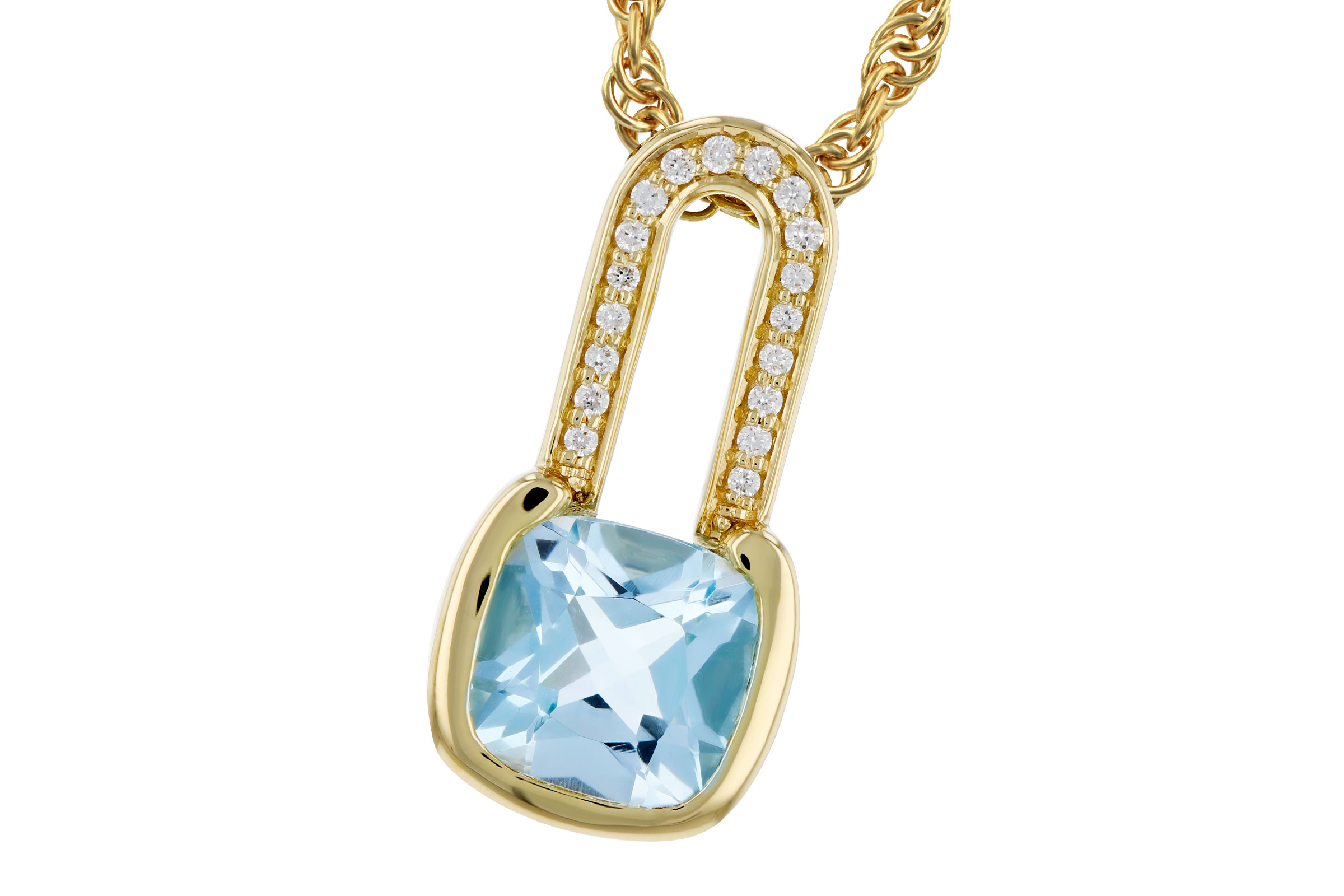 L321-57380: NECKLACE .91 SKY BLUE TOPAZ .95 TGW (6MM BT)