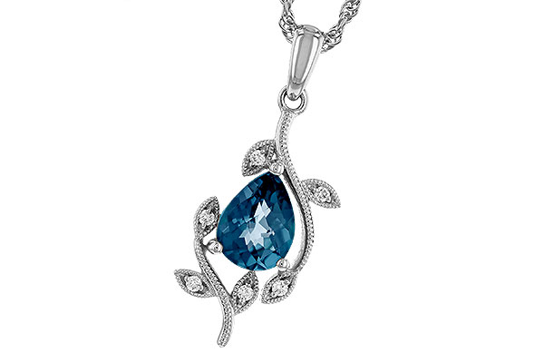 M320-67425: NECK 1.20 LONDON BLUE TOPAZ 1.25 TGW (8x6MM LBT)