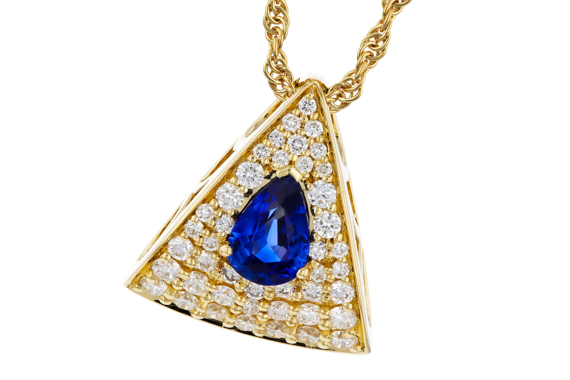 M321-56534: NECKLACE .51 SAPPHIRE .85 TGW (6x4MM SA)